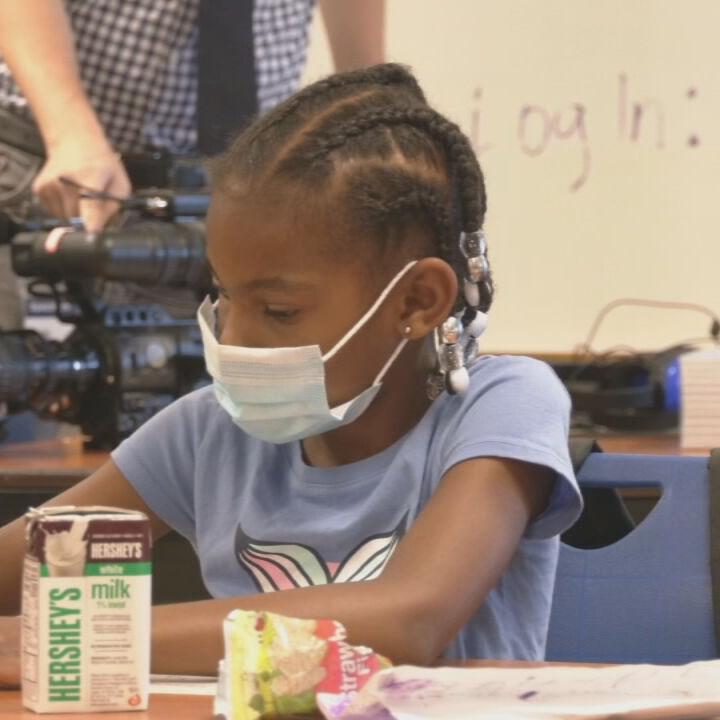JCPS students wearing masks